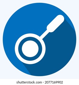 Icono Pan 1 - Estilo de sombra larga - Ilustración simple, trazo editable, vector de plantilla de diseño, bueno para impresiones, carteles, anuncios, anuncios, gráficos de información, etc.