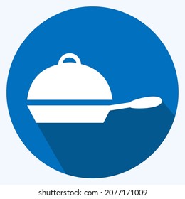 Icon Pan 2 - Long Shadow Style,Design template vector, Good for prints, posters, advertisements, announcements, info graphics, etc.

