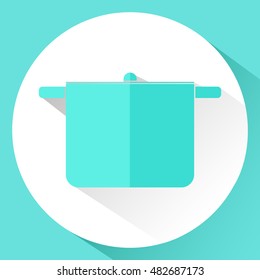 Icon. Pan in flat style isolated on white background. Vector illustration.