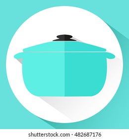 Icon. Pan in flat style isolated on white background. Vector illustration.