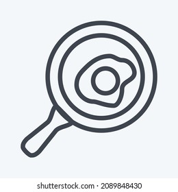 Icon Pan - Line Style - Simple illustration,Editable stroke,Design template vector, Good for prints, posters, advertisements, announcements, info graphics, etc.