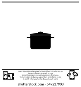 Icon of pan on white background. All elements pan for web design and decoration of greeting cards.