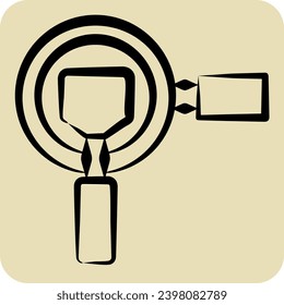 Icon Pan. related to Cooking symbol. hand drawn style. simple design editable. simple illustration