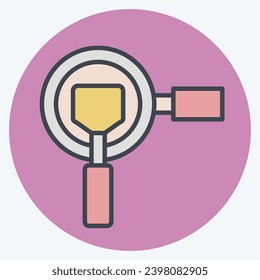 Icon Pan. related to Cooking symbol. color mate style. simple design editable. simple illustration