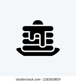 Icono Panqueque. adecuado para la granja Bee. Estilo de glifo. diseño simple editable. vector de plantilla de diseño. ilustración simple