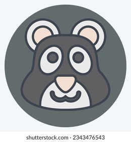 Icon Panda. related to Animal symbol. color mate style. simple design editable. simple illustration