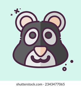 Icon Panda. related to Animal symbol. MBE style. simple design editable. simple illustration