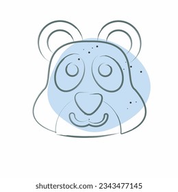 Icon Panda. related to Animal symbol. Color Spot Style. simple design editable. simple illustration