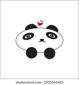 Icon Panda simple cute and funny