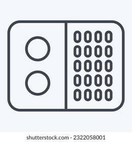 Icon Panel. related to Air Conditioning symbol. line style. simple design editable. simple illustration