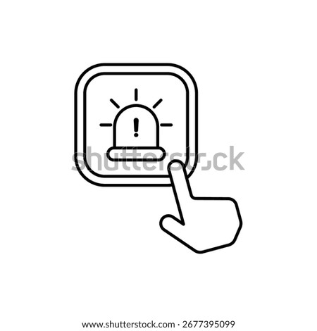Icon a Panic Button, isolated against a clean background.