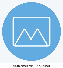 Icon Panorama. suitable for Photo Editing symbol. blue eyes style. simple design editable. design template vector. simple symbol illustration