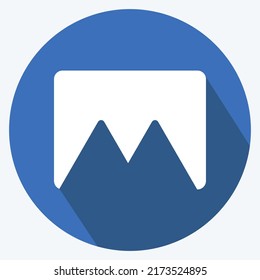 Panorama de iconos. adecuado para el símbolo de edición fotográfica. estilo de sombra larga. diseño simple editable. vector de plantilla de diseño. ilustración de símbolo simple
