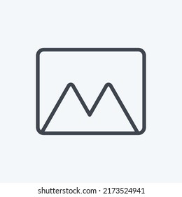 Panorama de iconos. adecuado para el símbolo de edición fotográfica. estilo de línea. diseño simple editable. vector de plantilla de diseño. ilustración de símbolo simple