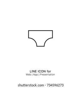 Icon panties graphic design single icon vector