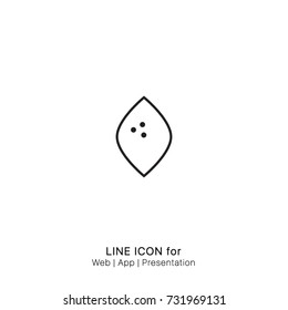 Icon papaya graphic design single icon vector