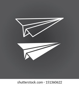 Icon Paper Airplane. Vector. Eps8