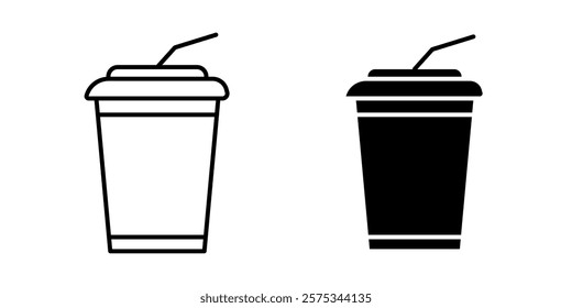 The icon of Paper cup. Simple flat icon illustration of Paper cup. Paper cup Icon Vector illustration logo template for many purpose.
