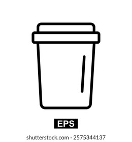 The icon of Paper cup. Simple flat icon illustration of Paper cup. Paper cup Icon Vector illustration logo template for many purpose.