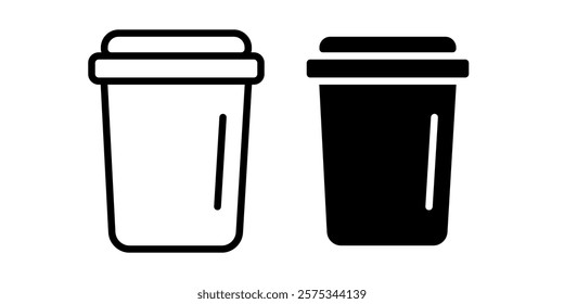 The icon of Paper cup. Simple flat icon illustration of Paper cup. Paper cup Icon Vector illustration logo template for many purpose.