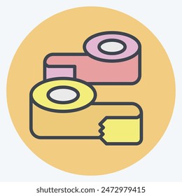 Icon Paper Glue. related to Sewing symbol. color mate style. simple design illustration