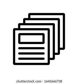 icon paper. Paper icons with trendy style lines. vector illustration. 02