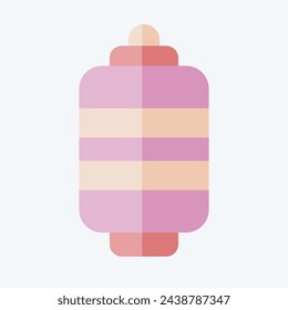 Icon Paper Lantern. related to Japan symbol. flat style. simple design illustration.