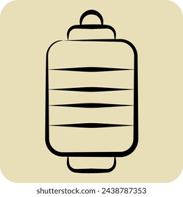 Icon Paper Lantern. related to Japan symbol. hand drawn style. simple design illustration.