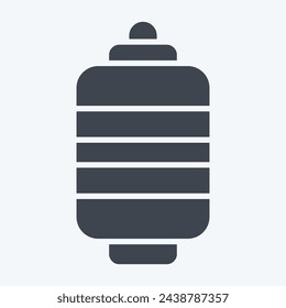 Icon Paper Lantern. related to Japan symbol. glyph style. simple design illustration.