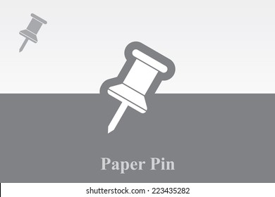 icon of paper pin . Eps-10.