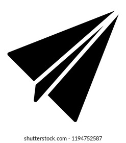 Icon of a paper plane depicting origami