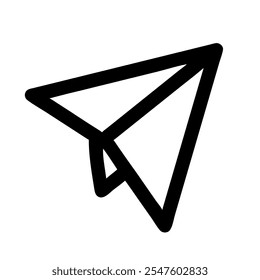 Icon of a paper plane, representing communication or ideas.