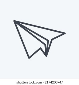 Icon Paper Plane. suitable for Web Interface symbol. line style. simple design editable. design template vector. simple symbol illustration