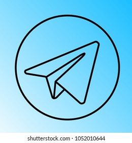 Icon of paper plane. Vector
