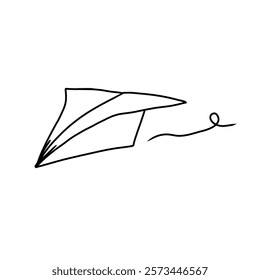 Icon paper plane white background