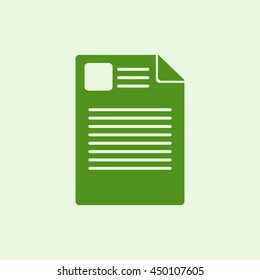 Icon paper sheet.