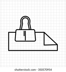 Icon of paper sheets with binder clip
