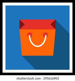 Icon of paper shopping bag