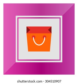 Icon of paper shopping bag
