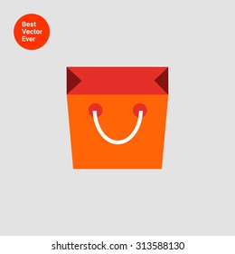 Icon of paper shopping bag