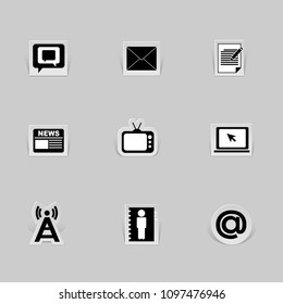 Icon paper style on white background.vector illustration.