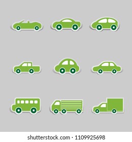 Icon paper style on white background.vector illustration.