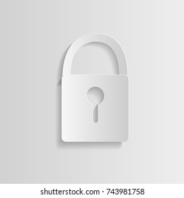 Icon paper style on white background.vector illustration.