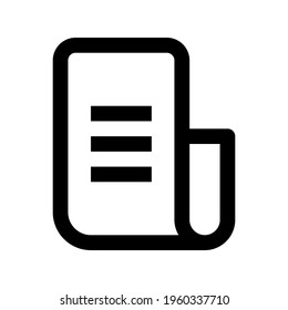 Icon Paper With Style Outline