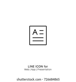 Icon paper text graphic design single icon vector
