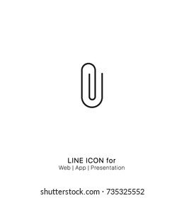 Icon paperclip graphic design single icon vector