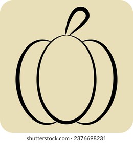 Icon Paprika. related to Fruit and Vegetable symbol. hand drawn style. simple design editable. simple illustration
