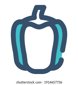 icono paprika con estilo de línea rellena y color azul