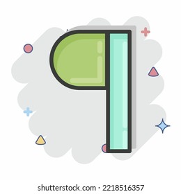 Icon Paragraph. related to Graphic Design Tools symbol. Comic Style. simple design editable. simple illustration. simple vector icons