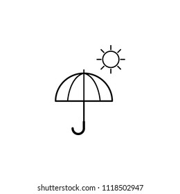 The icon of parasol. Simple flat icon illustration, vector of parasol for a website or mobile application on white background